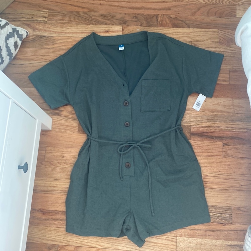 Olive green romper